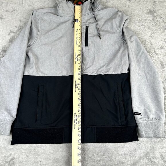 Dravus Mens Gray/Aztec/Southwest Fleece Lined Jacket Size Large Softshell - Picture 2 of 8